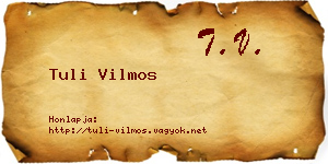 Tuli Vilmos névjegykártya